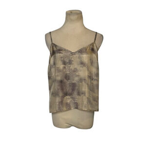 Tracy Reese tan brown silk cami top size Medium